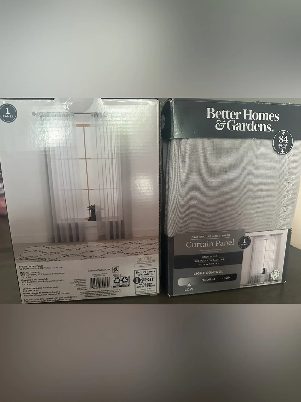 Better Homes And Gardens Gray Curtain Panel Pair set